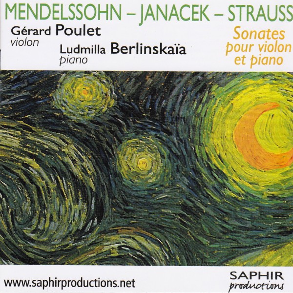 Mendelssohn Janacek Strauss - Sonates pour Violon et Piano