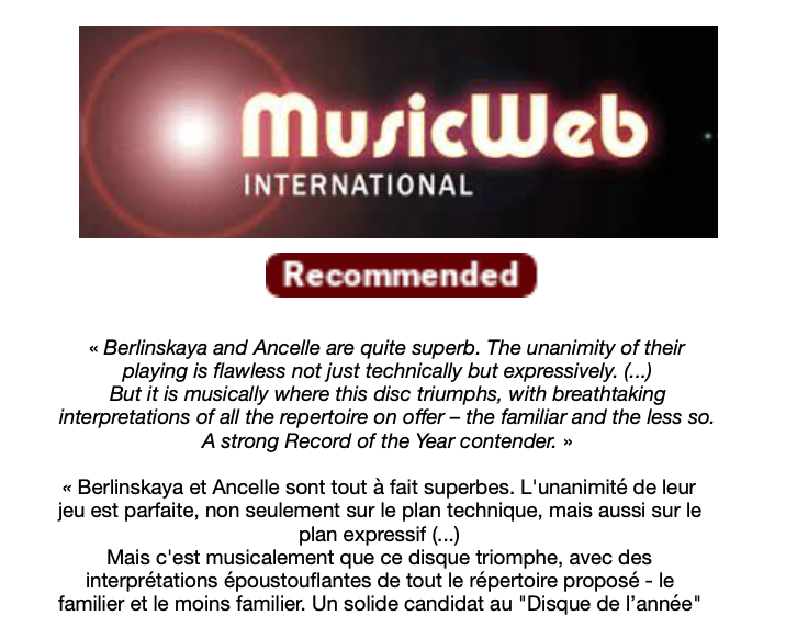 Brève musicweb Novembre 2019